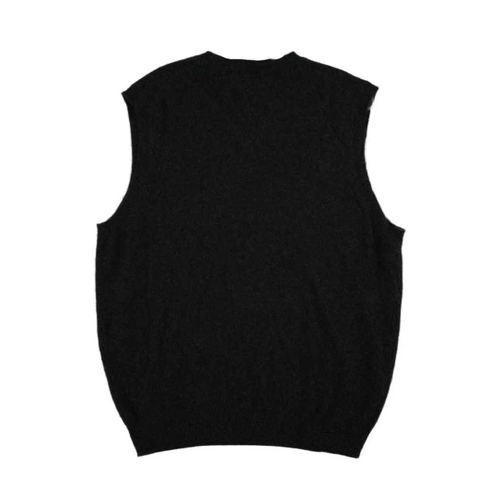 Jos. A. Bank Executive 100% Cashmere Sweater Vest Men's Size Large Black V Neck